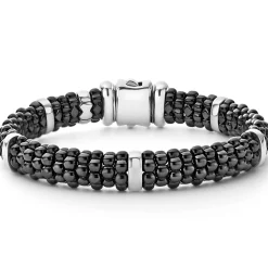Caviar Bracelets<LAGOS Silver Station Ceramic Caviar Bracelet | 9Mm