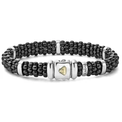 Caviar Bracelets<LAGOS Silver Station Ceramic Caviar Bracelet | 9Mm