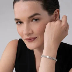 Caviar Bracelets<LAGOS Silver X Pearl Caviar Bracelet | 6Mm