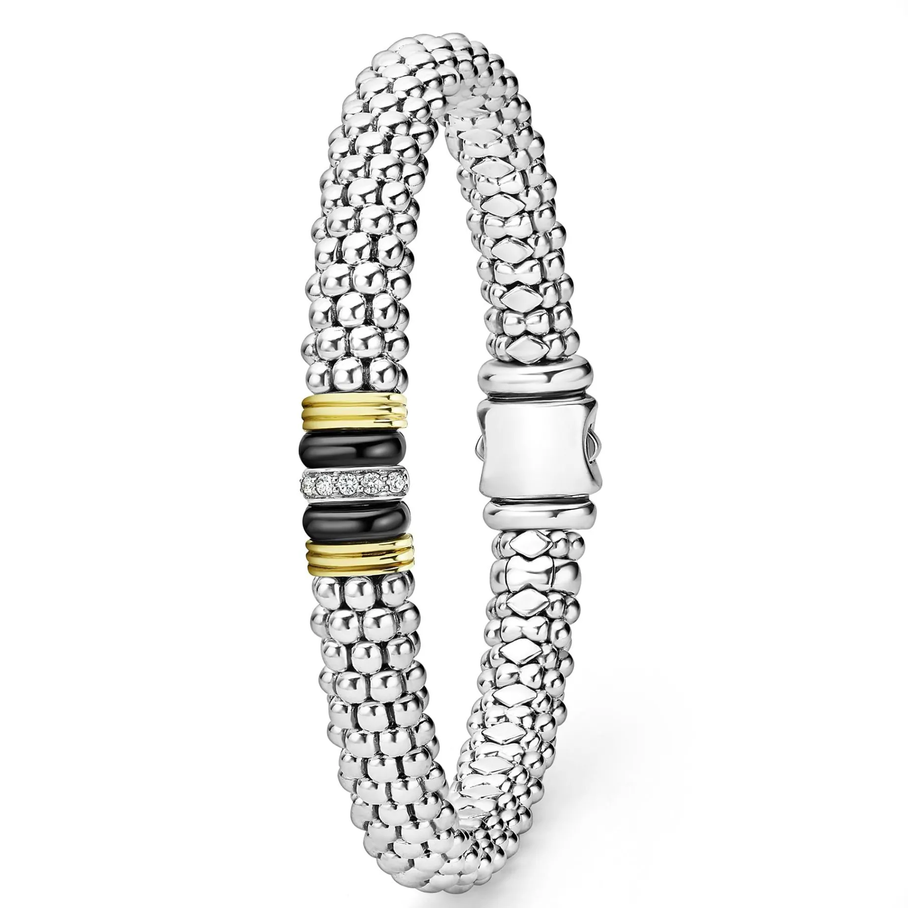 Watch Bands<LAGOS Single Station Diamond Caviar Bracelet | 9Mm