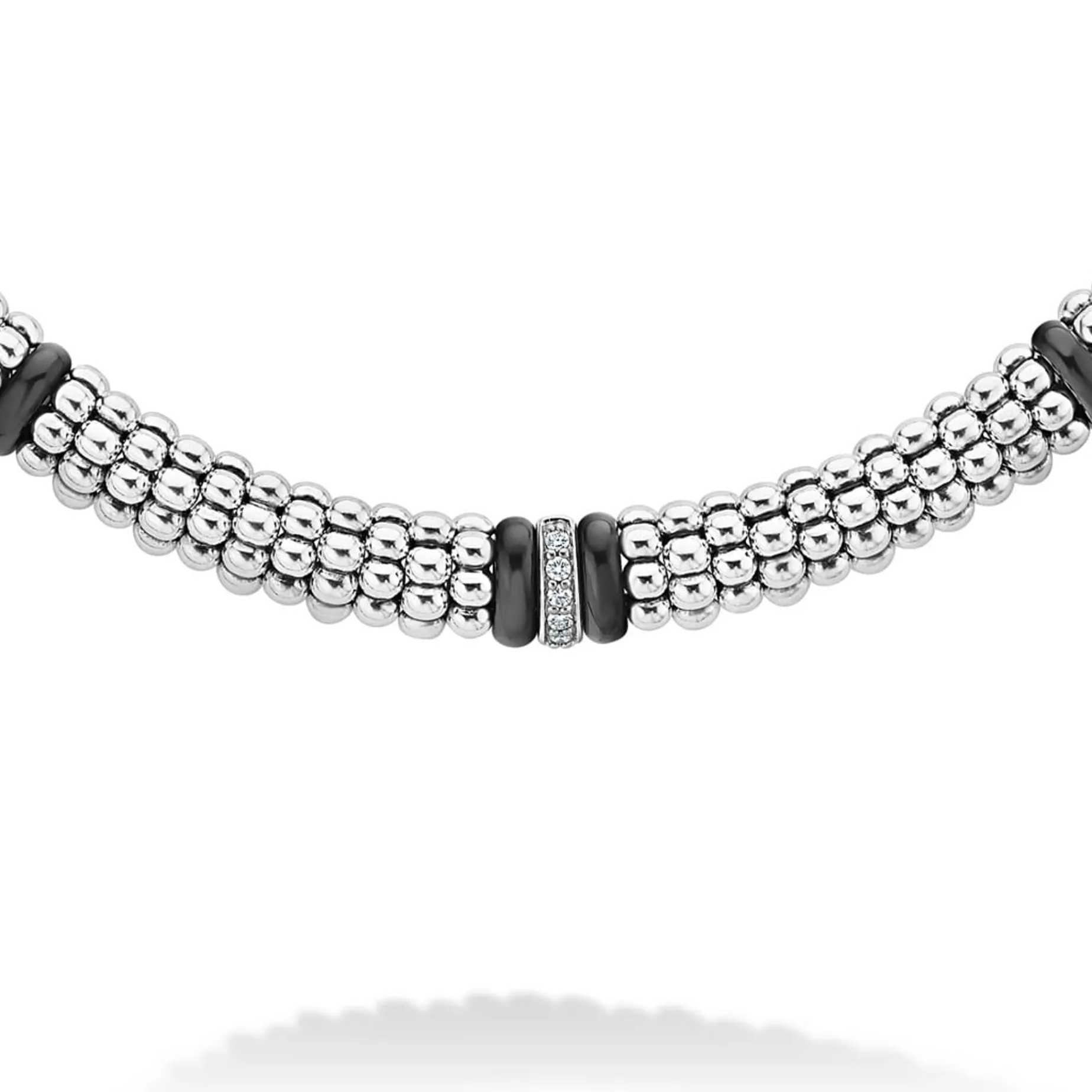 Caviar Necklaces<LAGOS Single Station Diamond Caviar Necklace