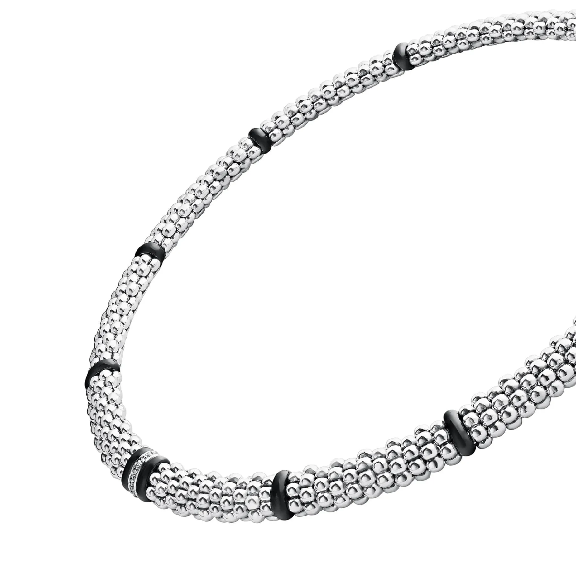 Caviar Necklaces<LAGOS Single Station Diamond Caviar Necklace