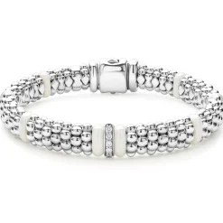 Caviar Bracelets<LAGOS Single Station Diamond Caviar Bracelet | 9Mm