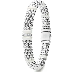 Caviar Bracelets<LAGOS Single Station Diamond Caviar Bracelet | 9Mm