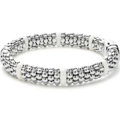 Caviar Bracelets<LAGOS Single Station Diamond Caviar Bracelet | 9Mm