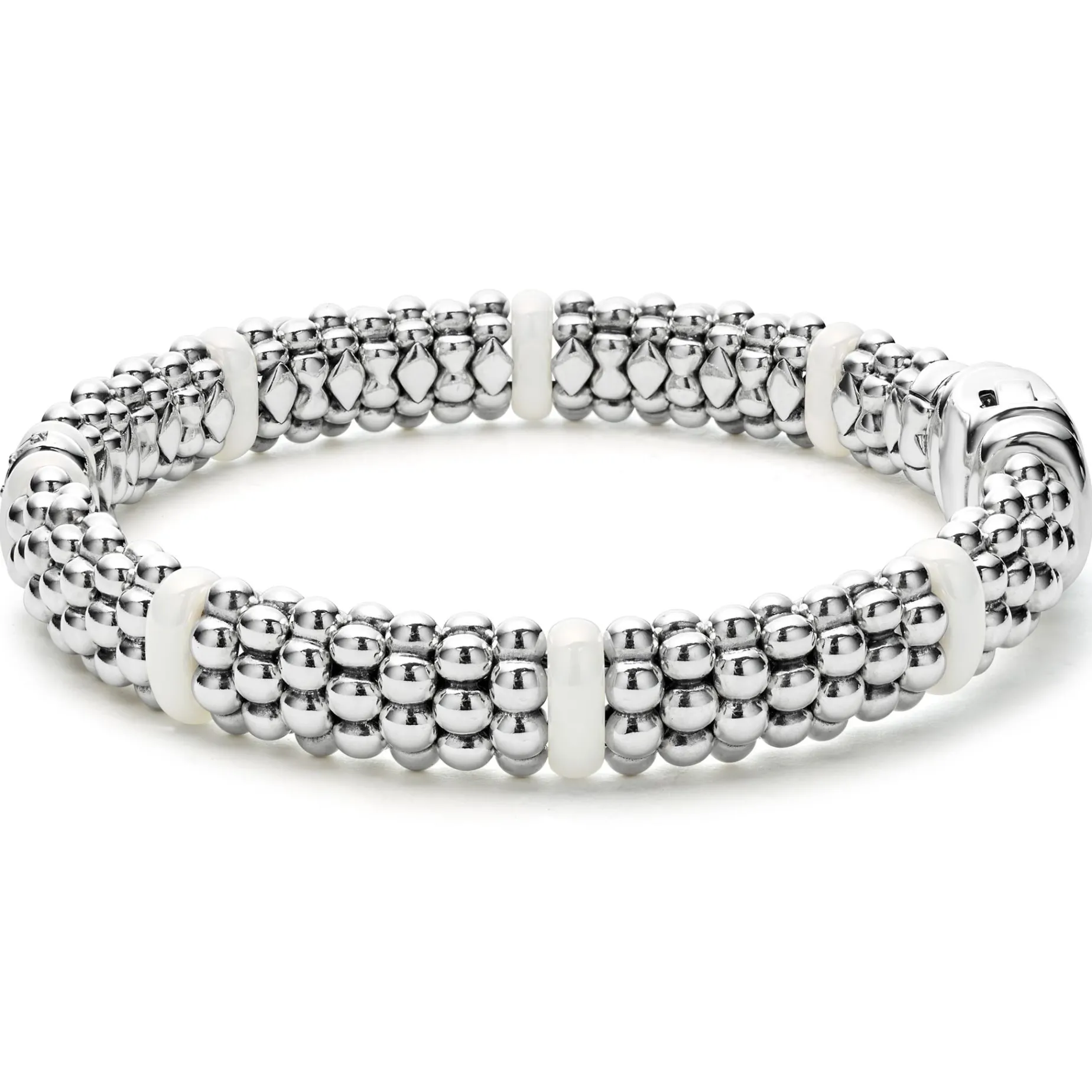 Caviar Bracelets<LAGOS Single Station Diamond Caviar Bracelet | 9Mm