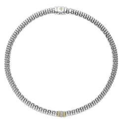 Caviar Necklaces<LAGOS Single Station Diamond Caviar Necklace