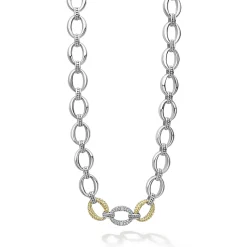 Diamonds<LAGOS Single Station Diamond Link Necklace