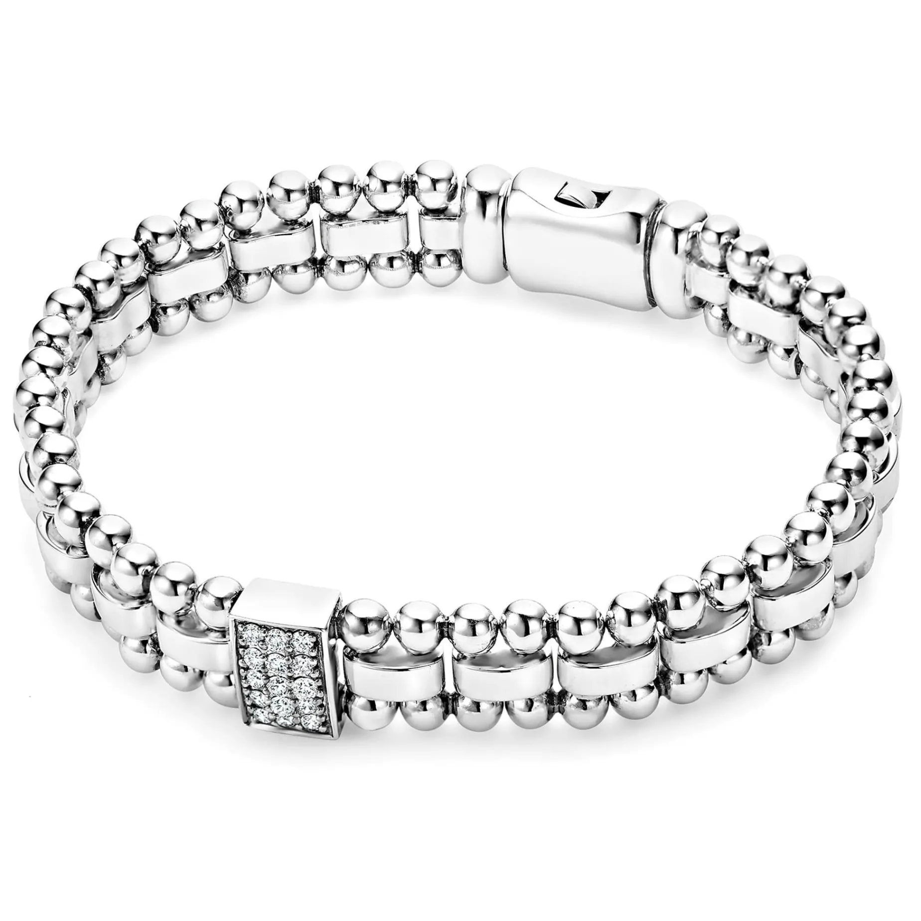 Link Bracelets<LAGOS Single Station Diamond Link Bracelet