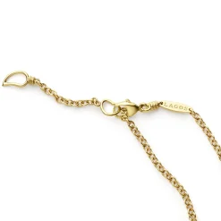 Gold<LAGOS Single Station Round Onyx Bracelet