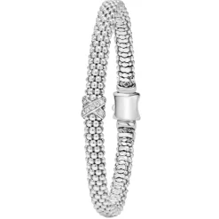 Silver<LAGOS Single Station X Silver Diamond Bracelet | 6Mm