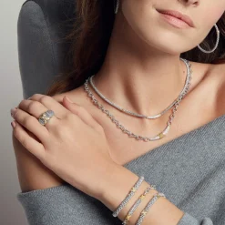 Caviar Bracelets<LAGOS Single Station X Two-Tone Diamond Bracelet | 6Mm