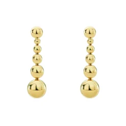 Gold<LAGOS Six Graduated Bead Drop Earrings