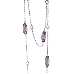 Gemstones<LAGOS Six Station Amethyst Necklace