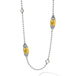 Gemstones<LAGOS Six Station Citrine Necklace