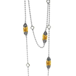 Gemstones<LAGOS Six Station Citrine Necklace
