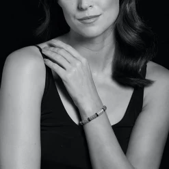 Silver<LAGOS Six Station Diamond Caviar Bracelet | 9Mm