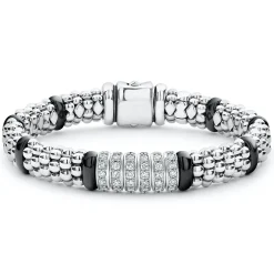 Diamonds<LAGOS Six Station Diamond Caviar Bracelet | 9Mm