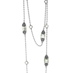 Gemstones<LAGOS Six Station Prasiolite Necklace