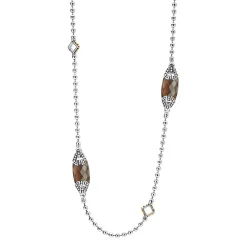Gemstones<LAGOS Six Station Smokey Quartz Necklace
