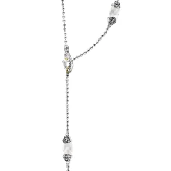 Gemstones<LAGOS Six Station White Topaz Necklace