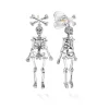 Silver<LAGOS Skeleton Drop Earrings