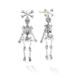 Silver<LAGOS Skeleton Drop Earrings