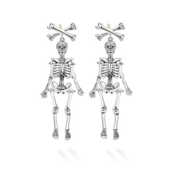 Silver<LAGOS Skeleton Drop Earrings