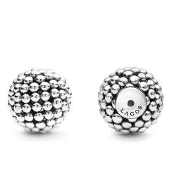 Silver<LAGOS Small Beaded Earring Backs