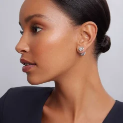 Silver<LAGOS Small Beaded Earring Backs
