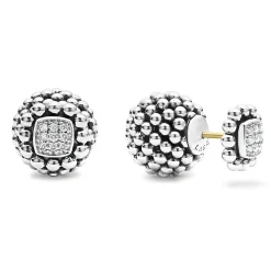 Silver<LAGOS Small Beaded Earring Backs