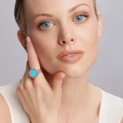 Statement Rings<LAGOS Small Caviar Circle Ceramic Ring