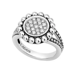 Diamonds<LAGOS Small Caviar Circle Diamond Ring
