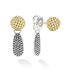 Silver<LAGOS Small Caviar Drop Earring Backs