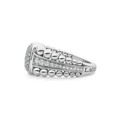 Silver<LAGOS Small Diamond Statement Ring