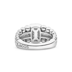 Silver<LAGOS Small Diamond Statement Ring