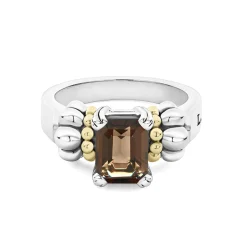 Gemstones<LAGOS Small Emerald-Cut Smokey Quartz Ring
