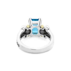 Gemstones<LAGOS Small Emerald-Cut Swiss Blue Topaz Ring