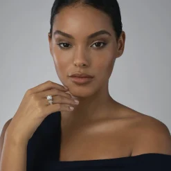 Caviar Rings<LAGOS Small Emerald-Cut White Topaz Ring