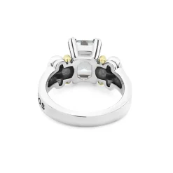 Caviar Rings<LAGOS Small Emerald-Cut White Topaz Ring