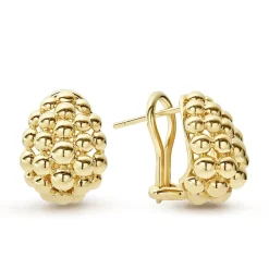 Gold<LAGOS Small 18K Gold Omega Clip Earrings