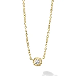 Gold<LAGOS Small Rose Cut Diamond Necklace