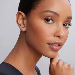 Caviar Earrings<LAGOS Small Silver Love Knot Stud Earrings