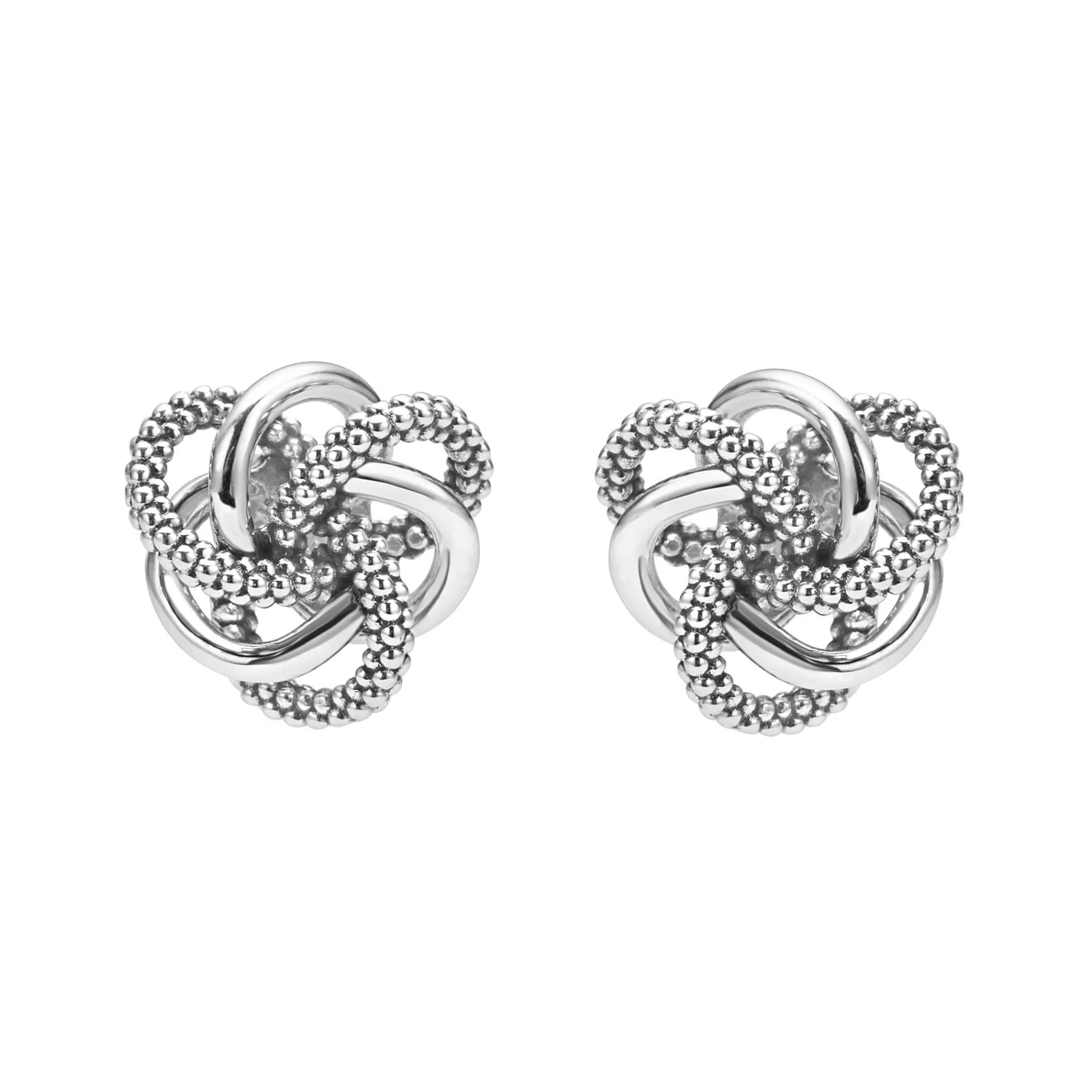 Caviar Earrings<LAGOS Small Silver Love Knot Stud Earrings