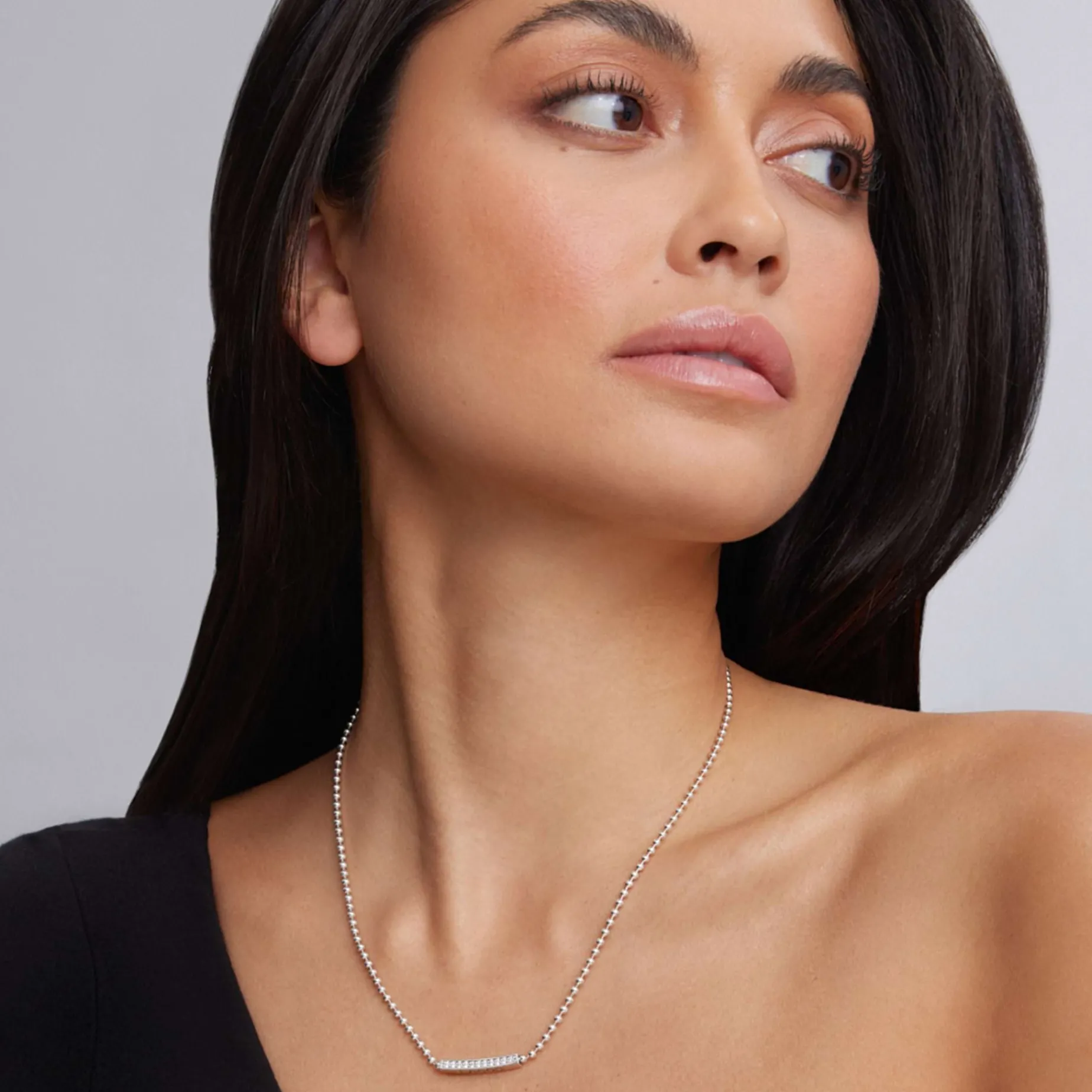 Chains<LAGOS Small Station Diamond Beaded Necklace