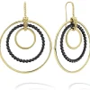 Gold<LAGOS Statement 18K Gold And Ceramic Circle Drop Earrings