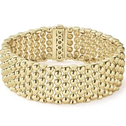 Gold<LAGOS Statement 18K Gold Caviar Bracelet | 20Mm