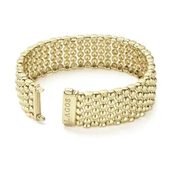 Gold<LAGOS Statement 18K Gold Caviar Bracelet | 20Mm