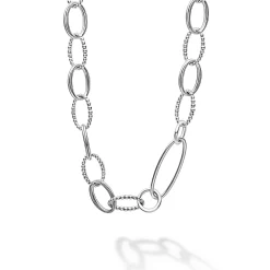 Silver<LAGOS Sterling Silver Link Necklace