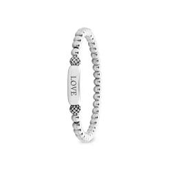 Silver<LAGOS Stretch Bead Love Bracelet